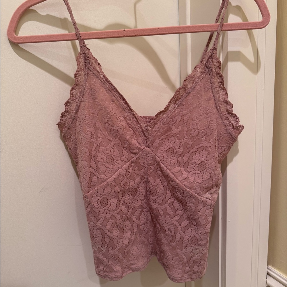 Lace Camisole Top in tan